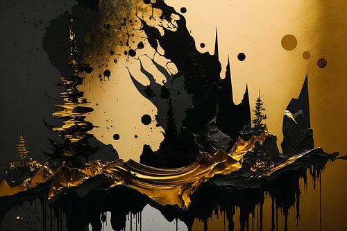 Abstract digitaal schilderij de droom