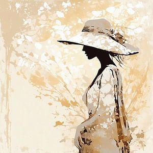 Silhouette Frau mit Hut von NTRL-S
