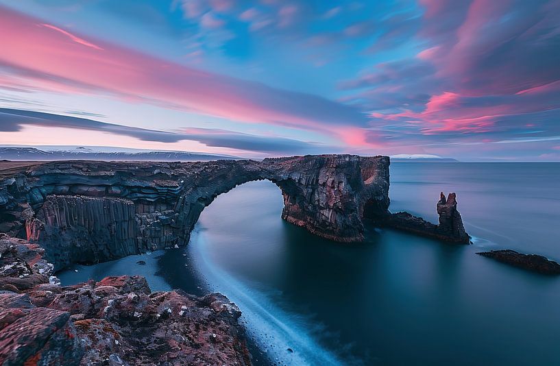 Rocky coast under an evening sky by fernlichtsicht