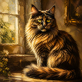 Katzenkunst-Sammlung – Norwegische Waldkatze 2 von Johannas Art Creations