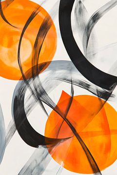 Abstract composition with orange-coloured circles by Poster Art Shop