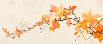 Herbstmelodie – Farbenspiel der Blätter von Poster Art Shop
