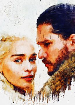 Daenerys Targaryen and Jon Snow von Gunawan RB