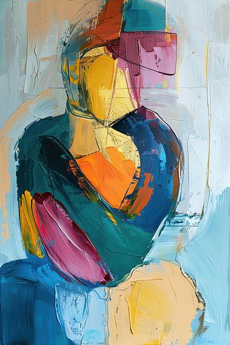 Portrait abstract painting