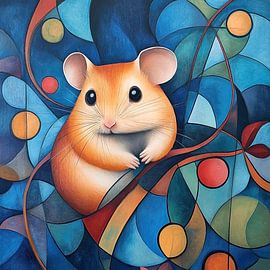 Hamster portrait by Jutta Maria Pusl