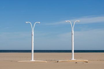 Shower on Valencia beach by Sander Groenendijk