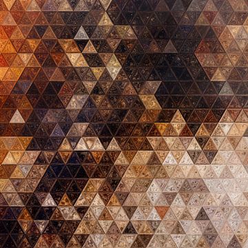 Mosaic triangle brown gold #mosaic by JBJart Justyna Jaszke