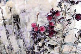 Blumenkomposition Aquarellmalerei von Patricia Piotrak