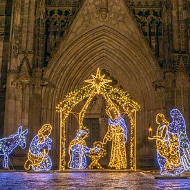Magdeburg World of Lights - Nativity play in front of Magdeburg Cathedral by t.ART