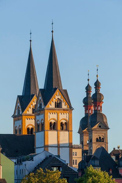 Florinskirche et Liebfrauenkirche à la lumière du soir, Koblenz, Rhénanie-Palatinat, Allemagne par Torsten Krüger