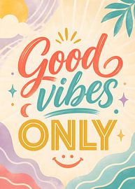Art typographique rétro aux tons pastel : rien que des ondes positives sur Faheem Beigh
