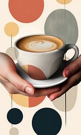 Retro Art Coffee van Marja van den Hurk