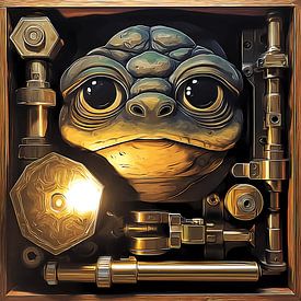 The guardian in the brass box by Vythryd Arts