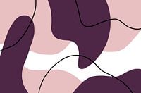 Formes et lignes organiques abstraites dans des tons de baies.