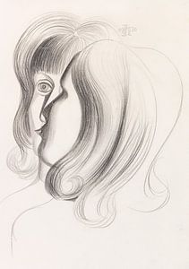 HEINRICH HOERLE, Ohne Titel (Mädchen vor einem Spiegel), 1930