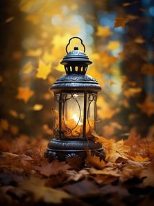 Laterne im Herbst
