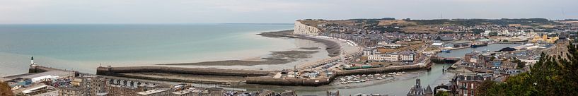 View of Mers-les Bains from Treport in France at the coast by Joost Adriaanse