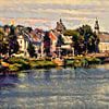 Impressionistisch werk van de Sint Servaasbrug - Slimme Kunst van Maastricht van Slimme Kunst.nl