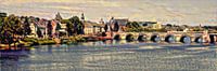 Impressionistisches Werk der Maasbrücke - Smart Art of Maastricht von Slimme Kunst.nl Miniaturansicht