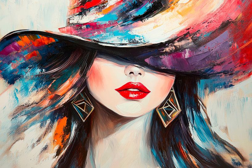 A mysterious woman's play of colours by Poster Art Shop