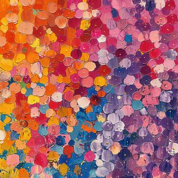 Peinture abstraite multicolore Moderne No 16