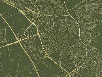 Kaart van Heerlen in Groen Goud van Map Art Studio