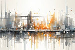 Abstract skyline NYC by Thea