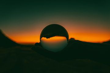 Glass ball photography in Namibia, Africa by Patrick Groß