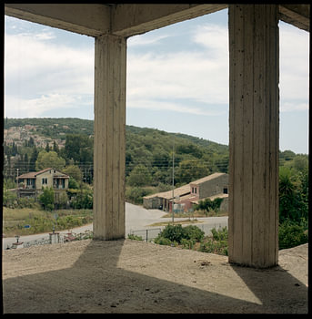 Gebouw in aanbouw in Corfu, Griekenland