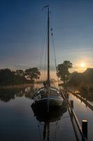 Lemsteraak at sunrise on the Dokkumer Ee