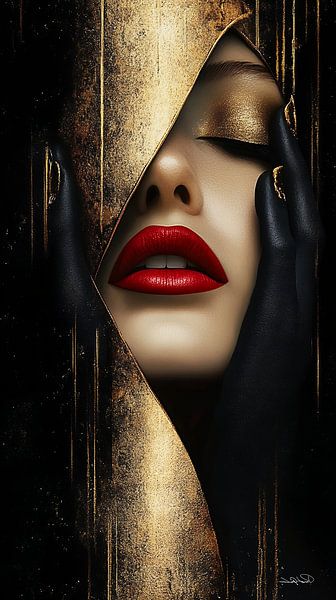 gold - schwarz - rot von Gelissen Artworks