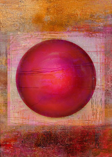 Illusion with circle flaming red by Claudia Gründler