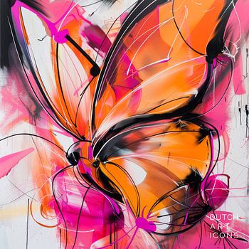 A dreamy, colourful butterfly
