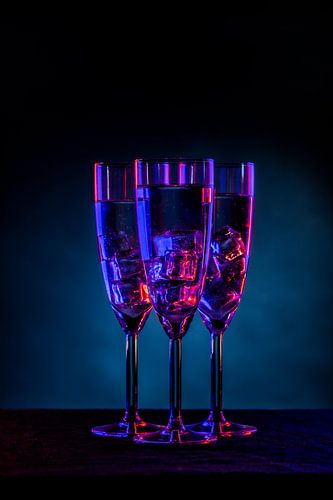 Photographie en verre coloré