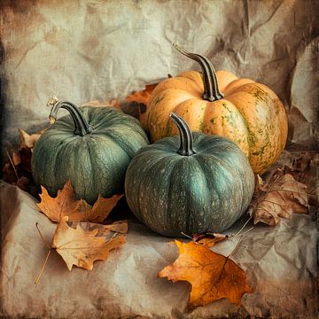 Herfst pompoenen van Poster Art Shop
