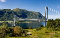 Suspension bridge over the fjord, Norway by Adelheid Smitt thumbnail