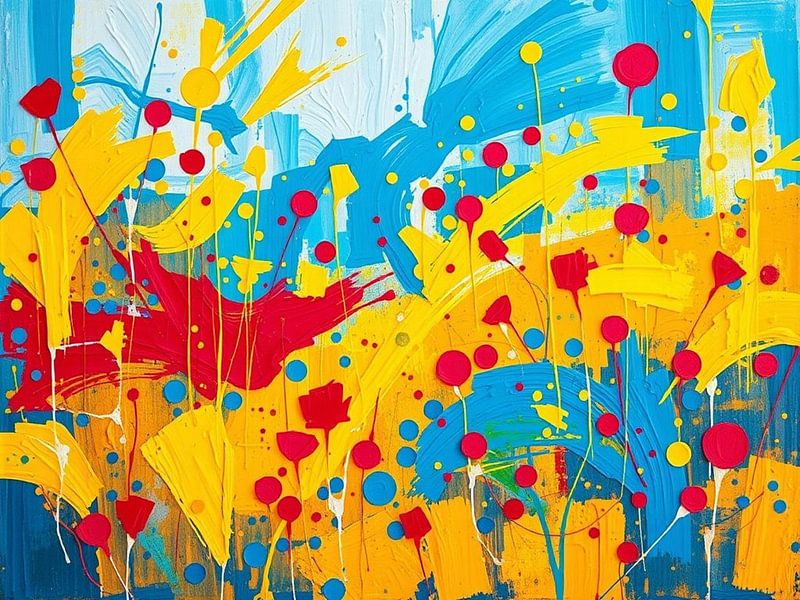 Sunburst Symphony : Une célébration texturée des champs d'or par Artistic