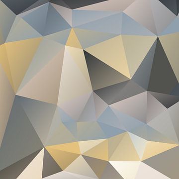 Géométrie abstraite moderne. Formes de diamant en or, rose, gris no. 2 sur Dina Dankers