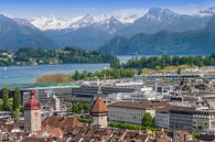 LUZERN Uitzicht op het meer van Luzern van Melanie Viola thumbnail
