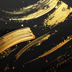 Gold auf schwarzem Hintergrund von Mustafa Kurnaz