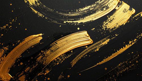 Gold auf schwarzem Hintergrund von Mustafa Kurnaz