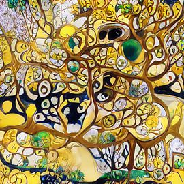 Rotterdam im Stil von Klimt von Maps Are Art