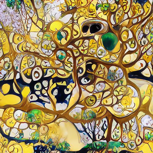 Rotterdam in the style of Klimt