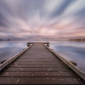 Jetty in the Reeuwijkse Plassen by Leon Okkenburg