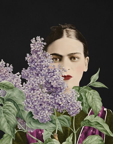Frida in Bloom - Shadows and Lilacs van Marja van den Hurk