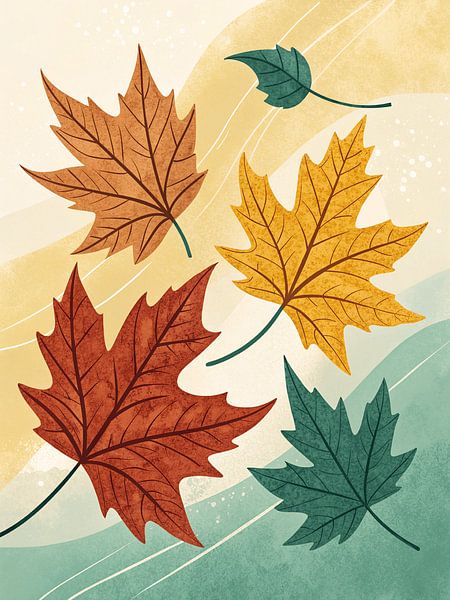 Fantaisie sur les feuillages d'automne : L'étreinte de l'automne par Artistic