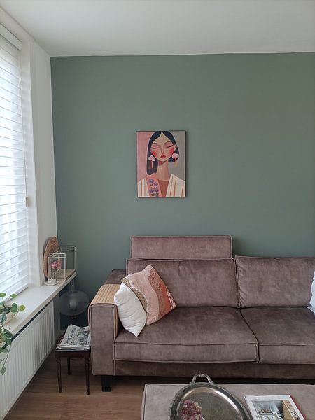 Colourful, modern and abstract portrait