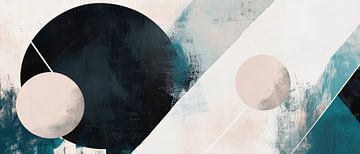 Geometric harmonies in soft colours by Poster Art Shop