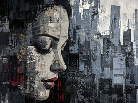 Woman City | Sommeil en béton sur Peintures accrocheuses