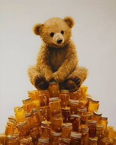 Bär und Töpfe